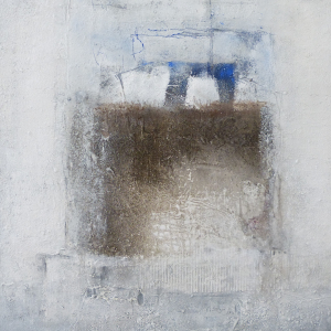 Zeichen blau - 100 x 100cm (Acryl-Mischtechnik)