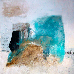 o.T. - 60 x 60cm (Collage/Tempera)