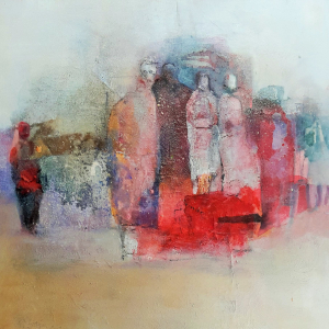 Vor dem Fest 1 - 60 x 60cm (Tempera - Mischtechnik)