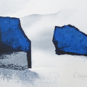 Atem des Meeres 4 - 20 x 60cm (Acryl-Mischtechnik)