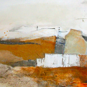 Auf dem Darss - 40 x 120cm (Collage-Mischtechnik)